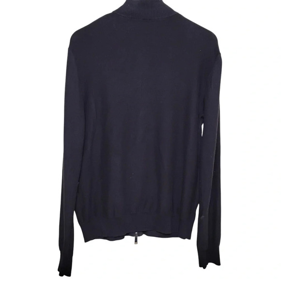 Armani Exchange Navy Blue Zip Up Cardigan, Large - Picture 2 of 9